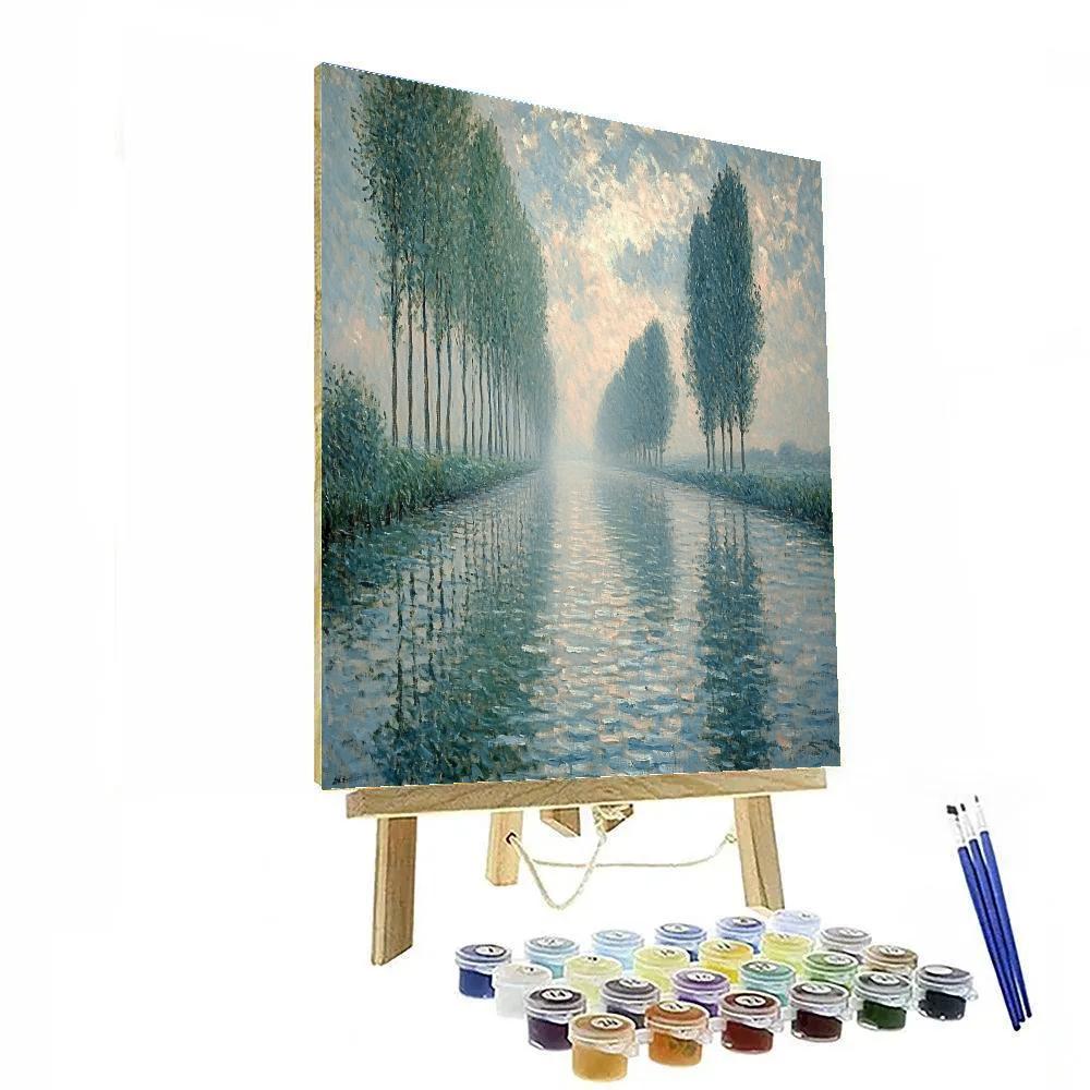 Claude Monet Inspired Silver Poplars After Rain DIY paint by numbers