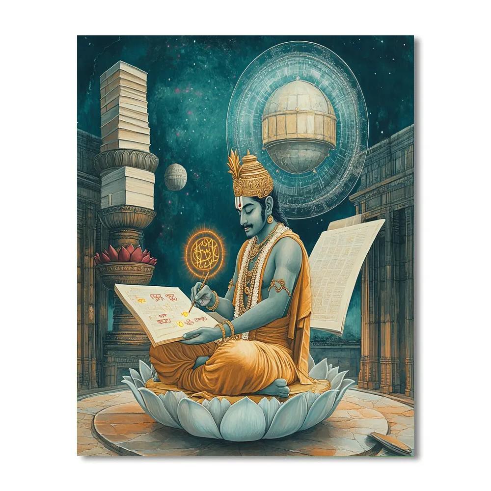 Cosmic Scriptorium Of Brahma paint by number