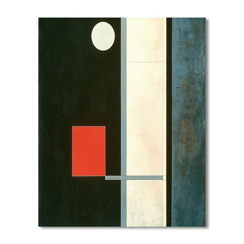 Kazimir Malevich Inspired Event Horizon Geometry Paint by numbers art