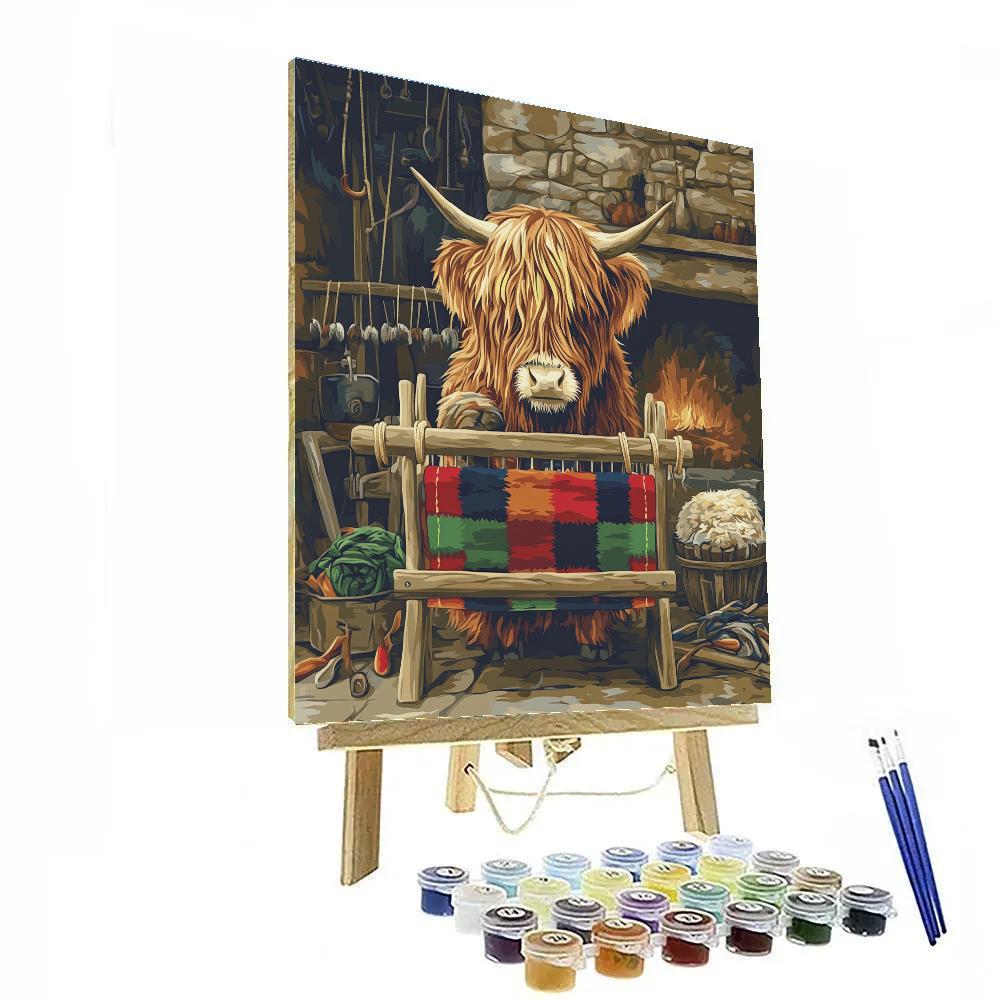 Highland Cow Loom Workshop paint by color