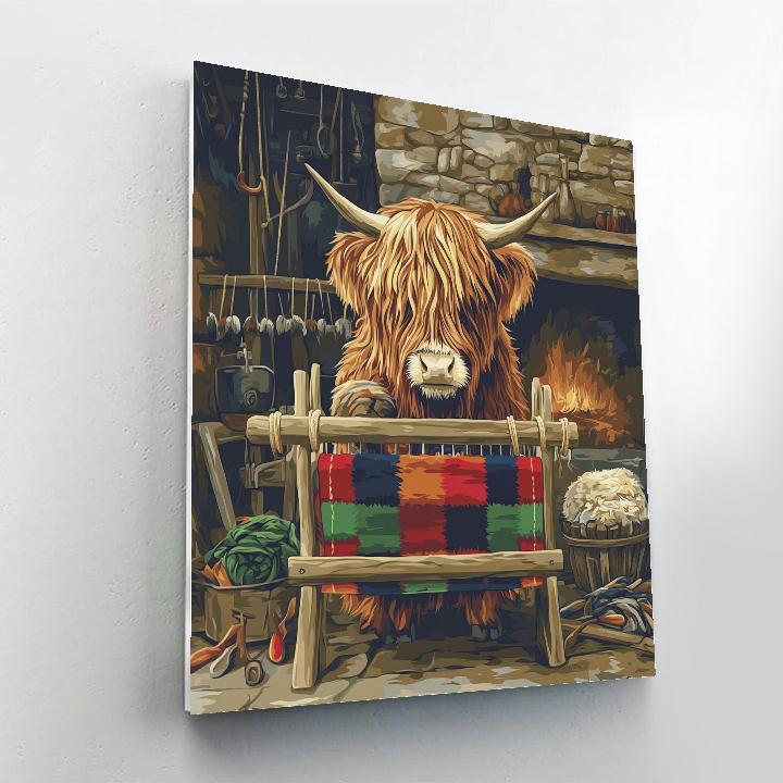 Highland Cow Loom Workshop paint by color