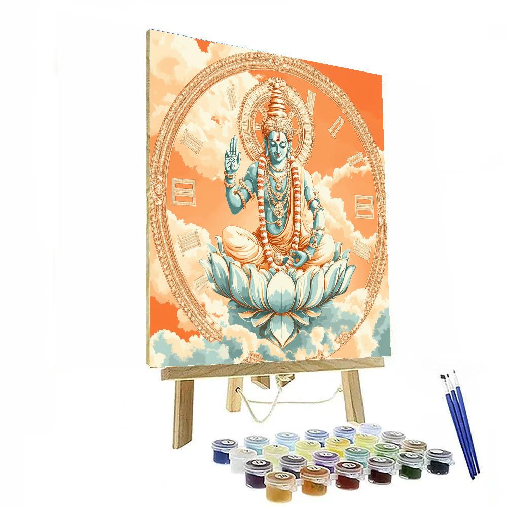 Lotus Clockwork With Brahma At The Core Painting by numbers kit