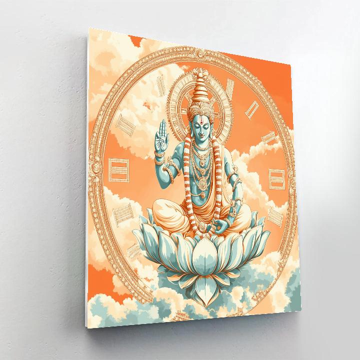 Lotus Clockwork With Brahma At The Core Painting by numbers kit
