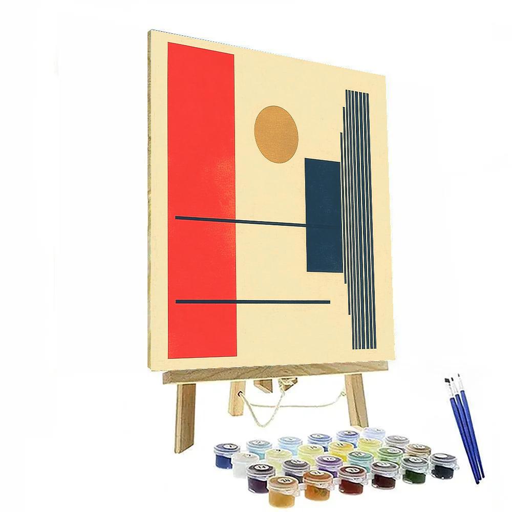 Kazimir Malevich Inspired Pulsar Signal Grid paint by number
