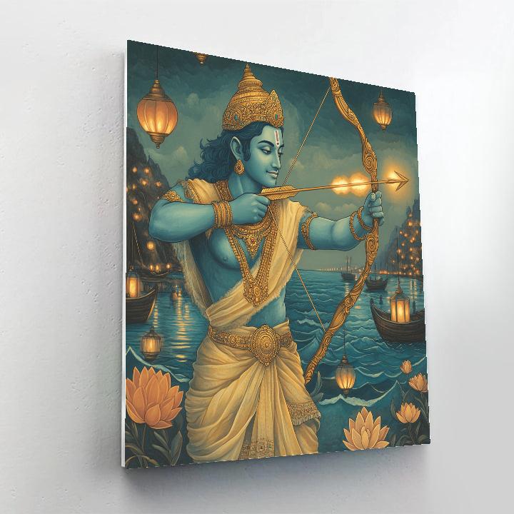 Harbor Lanterns For Rama Number painting