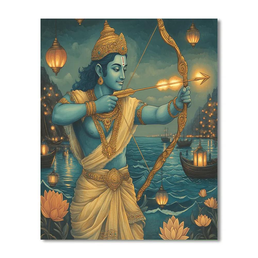 Harbor Lanterns For Rama Number painting