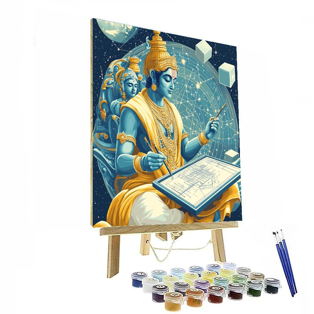 Celestial Blueprint Brahma Architect DIY paint by numbers