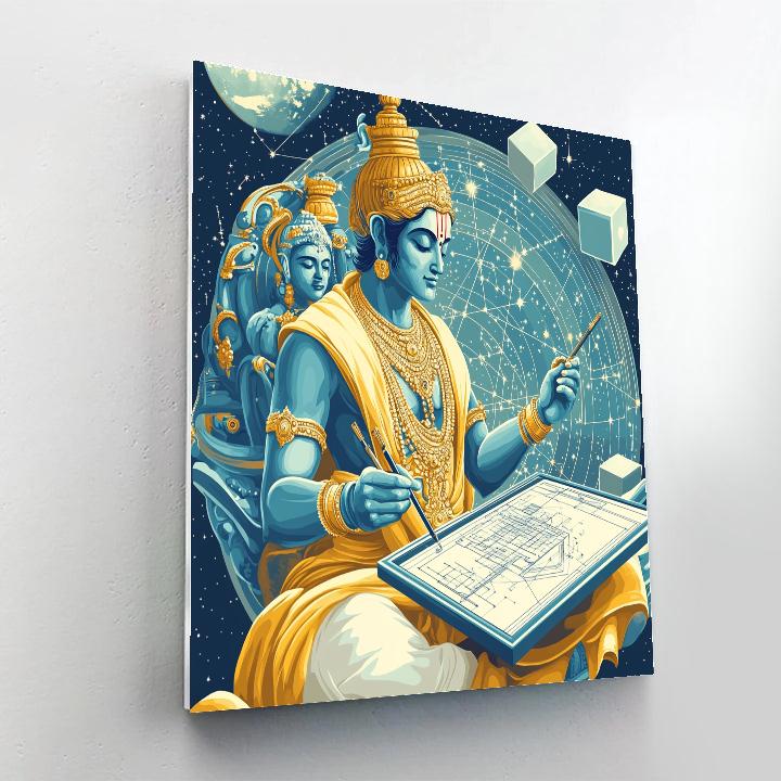 Celestial Blueprint Brahma Architect DIY paint by numbers
