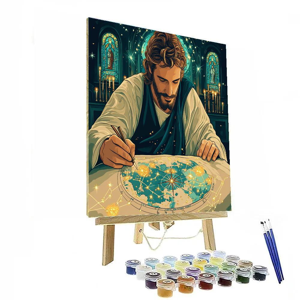 Jesus Of The Star Map Chapel Painting by numbers kit