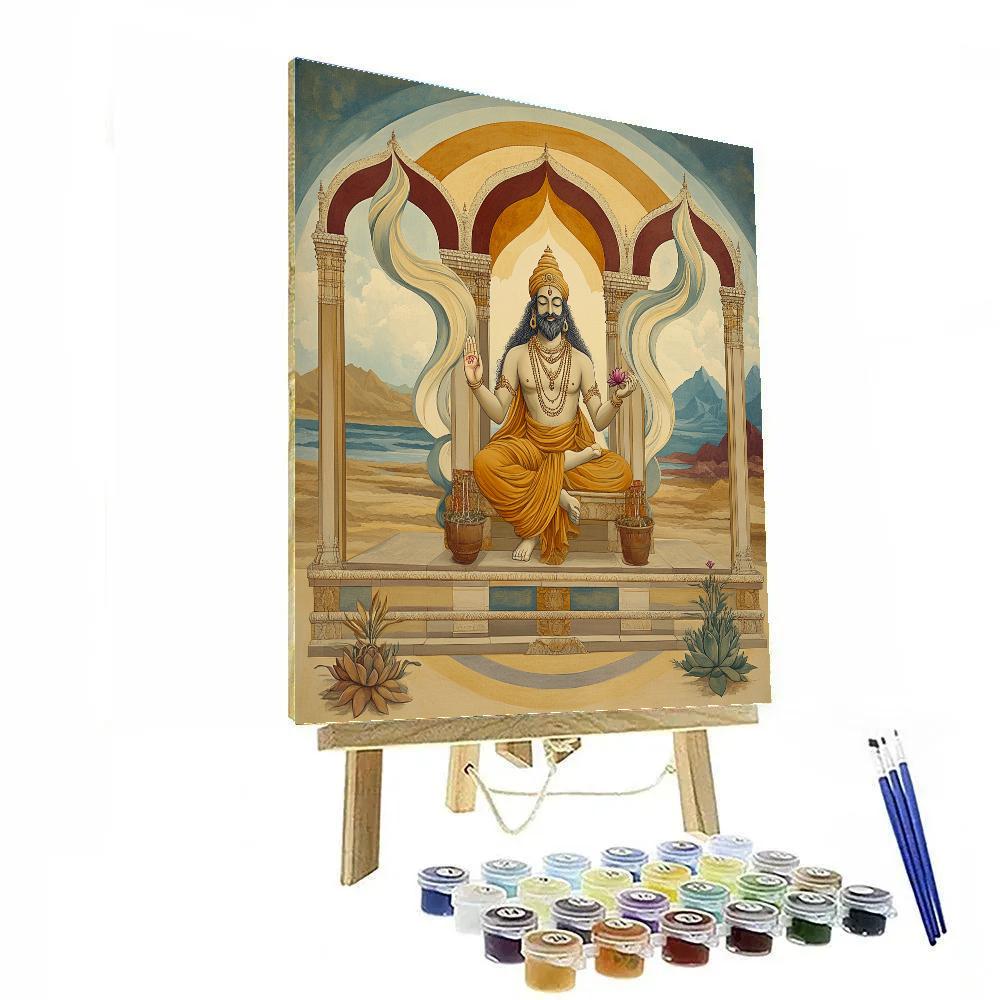 Brahma In The Four Winds Pavilion paint by number