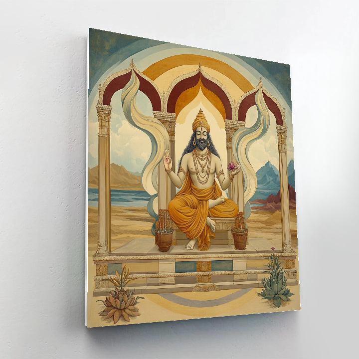 Brahma In The Four Winds Pavilion paint by number