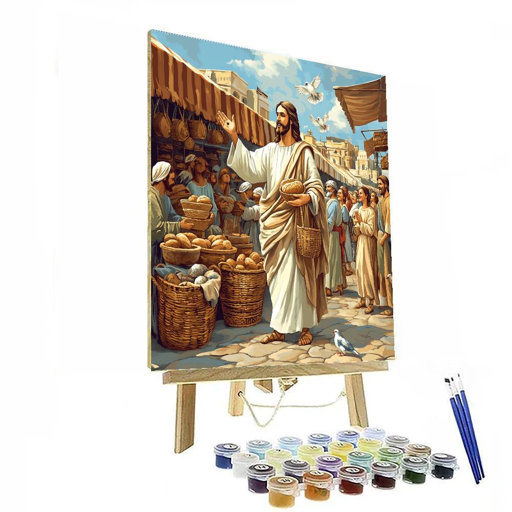 Marketplace Parables With Jesus Painting by numbers kit