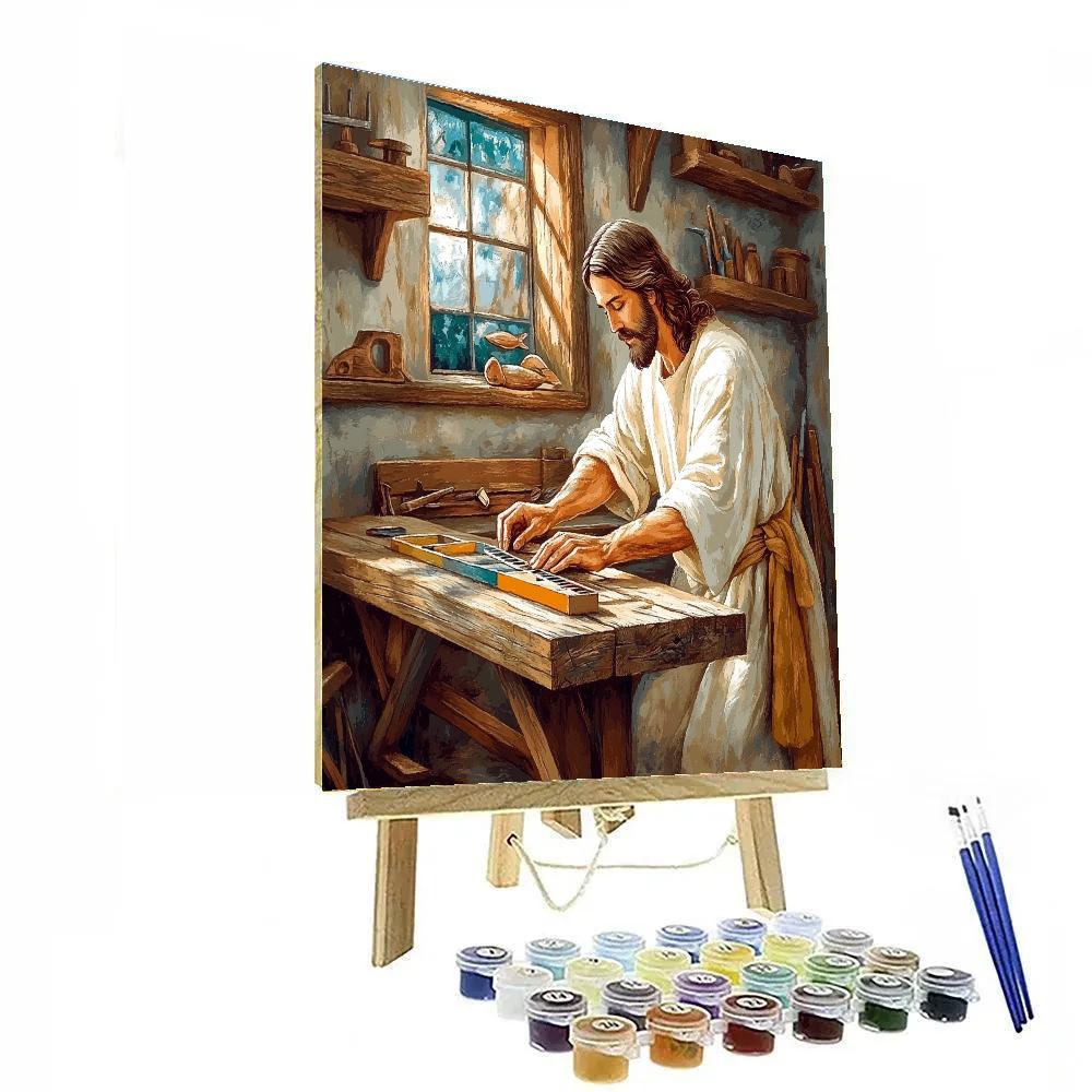 Carpenter Workshop Of Jesus, Measuring Mercy Numbered painting kits