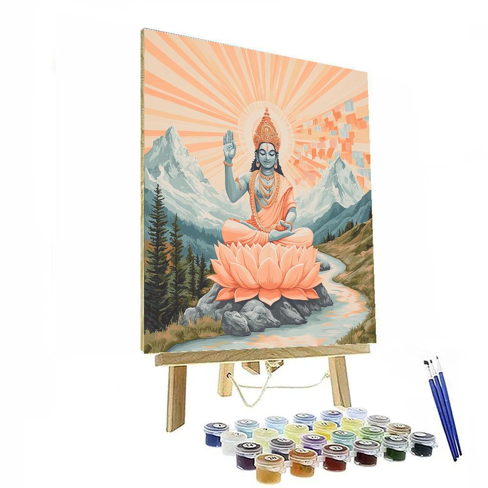 Brahma Mountain Summit Dawn Invocation paint by numbers