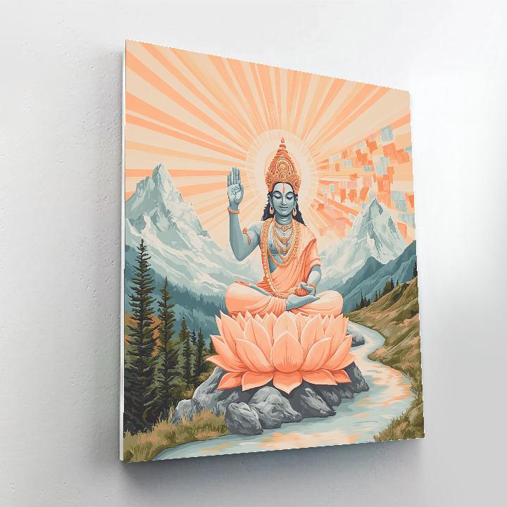 Brahma Mountain Summit Dawn Invocation paint by numbers