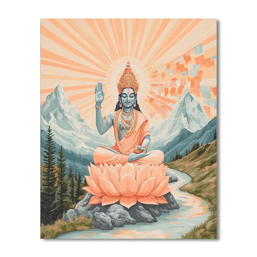Brahma Mountain Summit Dawn Invocation paint by numbers