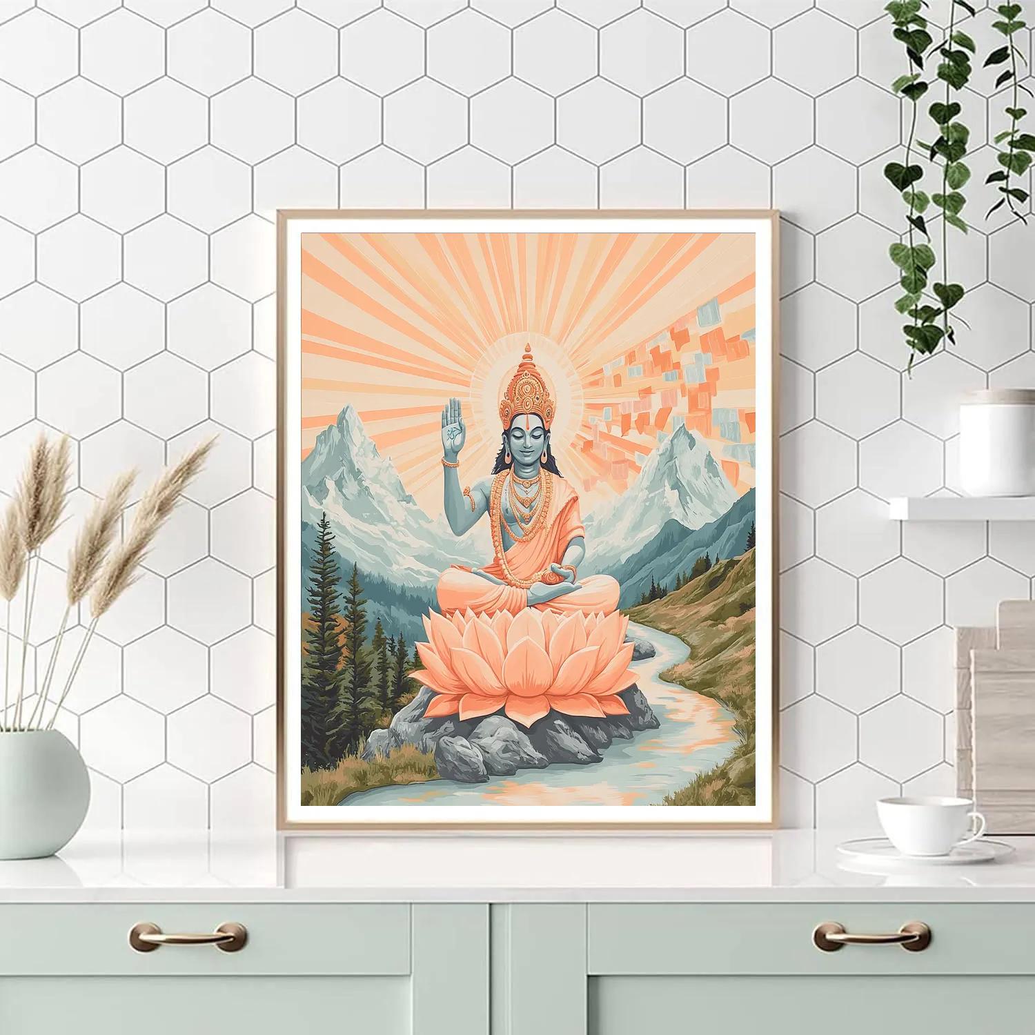 Brahma Mountain Summit Dawn Invocation paint by numbers
