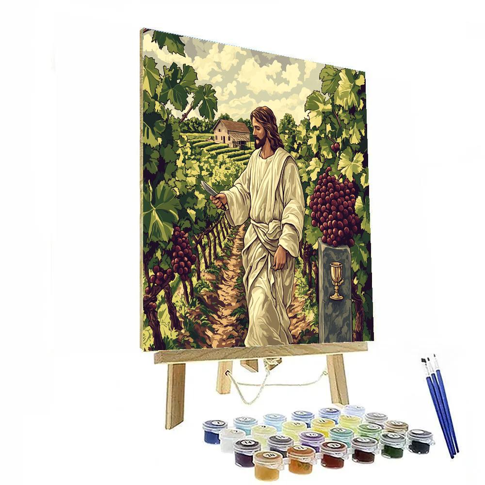 Jesus And The Vineyard Of New Beginnings Painting by numbers kit