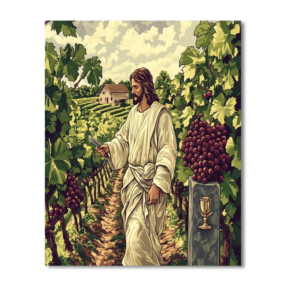 Jesus And The Vineyard Of New Beginnings Painting by numbers kit