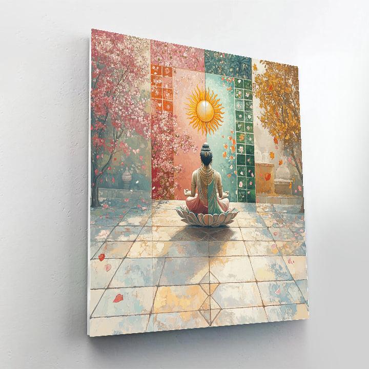 Brahma Temple Courtyard Of Four Seasons paint by numbers