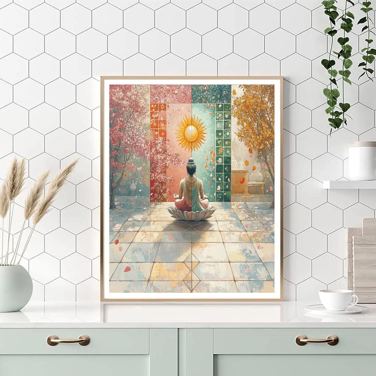 Brahma Temple Courtyard Of Four Seasons paint by numbers