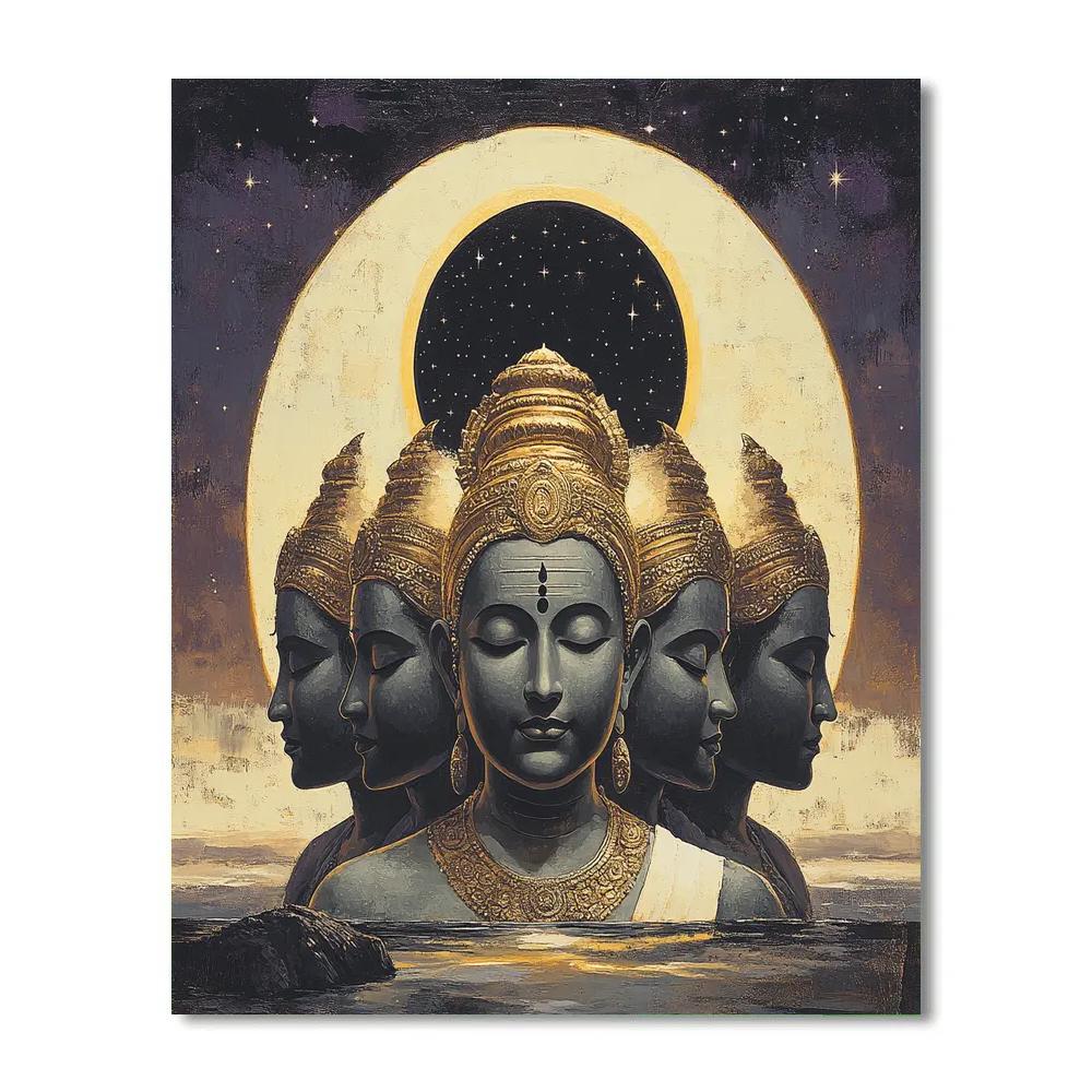 Brahma Eclipse Halo Meditation DIY paint by numbers