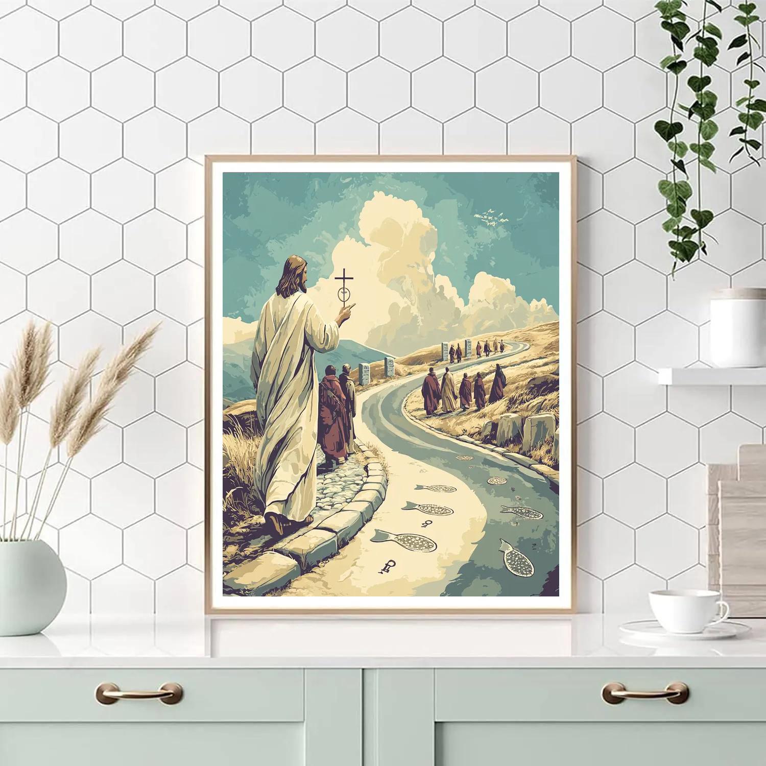Pilgrim Road With Jesus, Compass Of Hope Paint by numbers kits