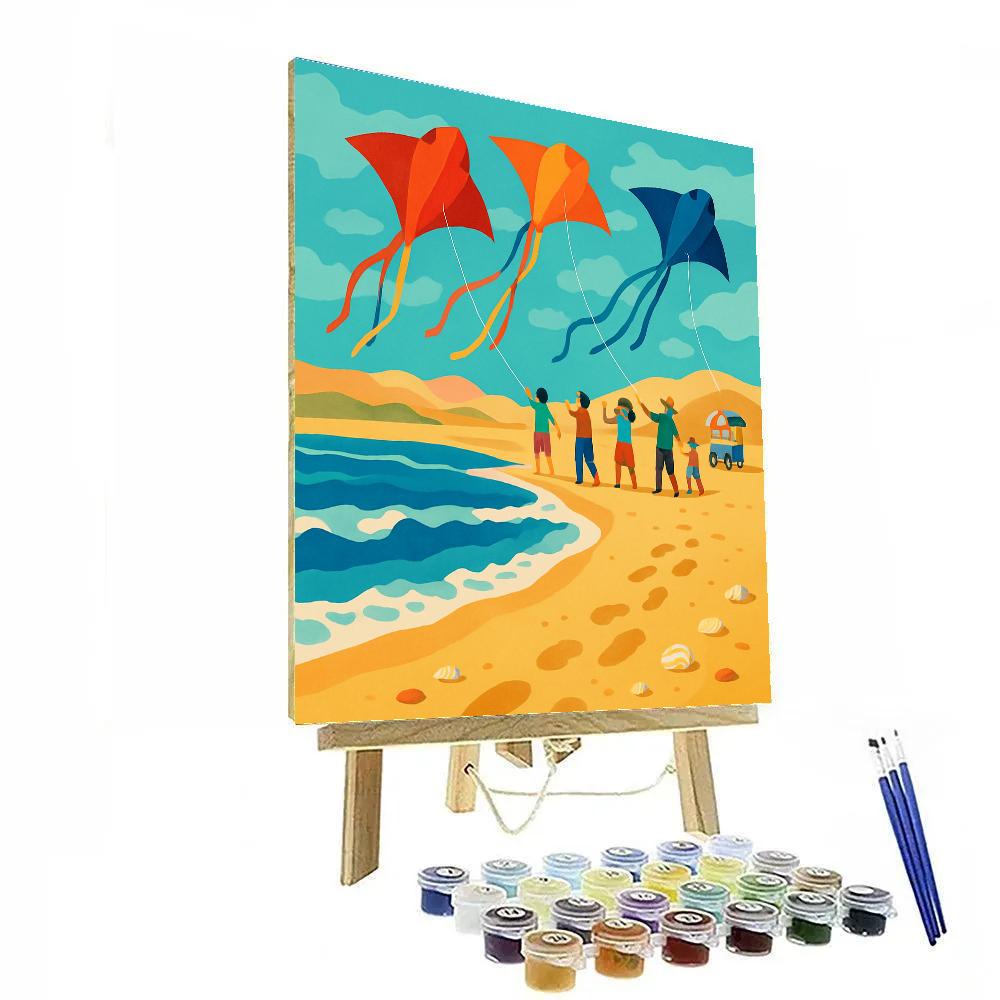 Kite Festival At The Beach Horizon Paint by numbers art