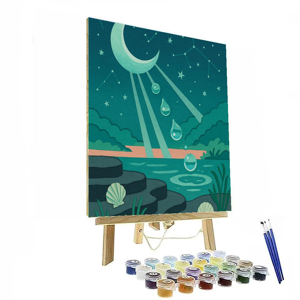 Tidegarden Under Moon Glass paint by number