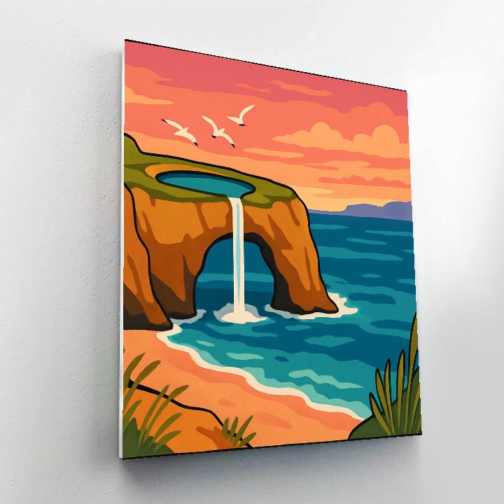 Tideglass Coast Landscape paint by numbers