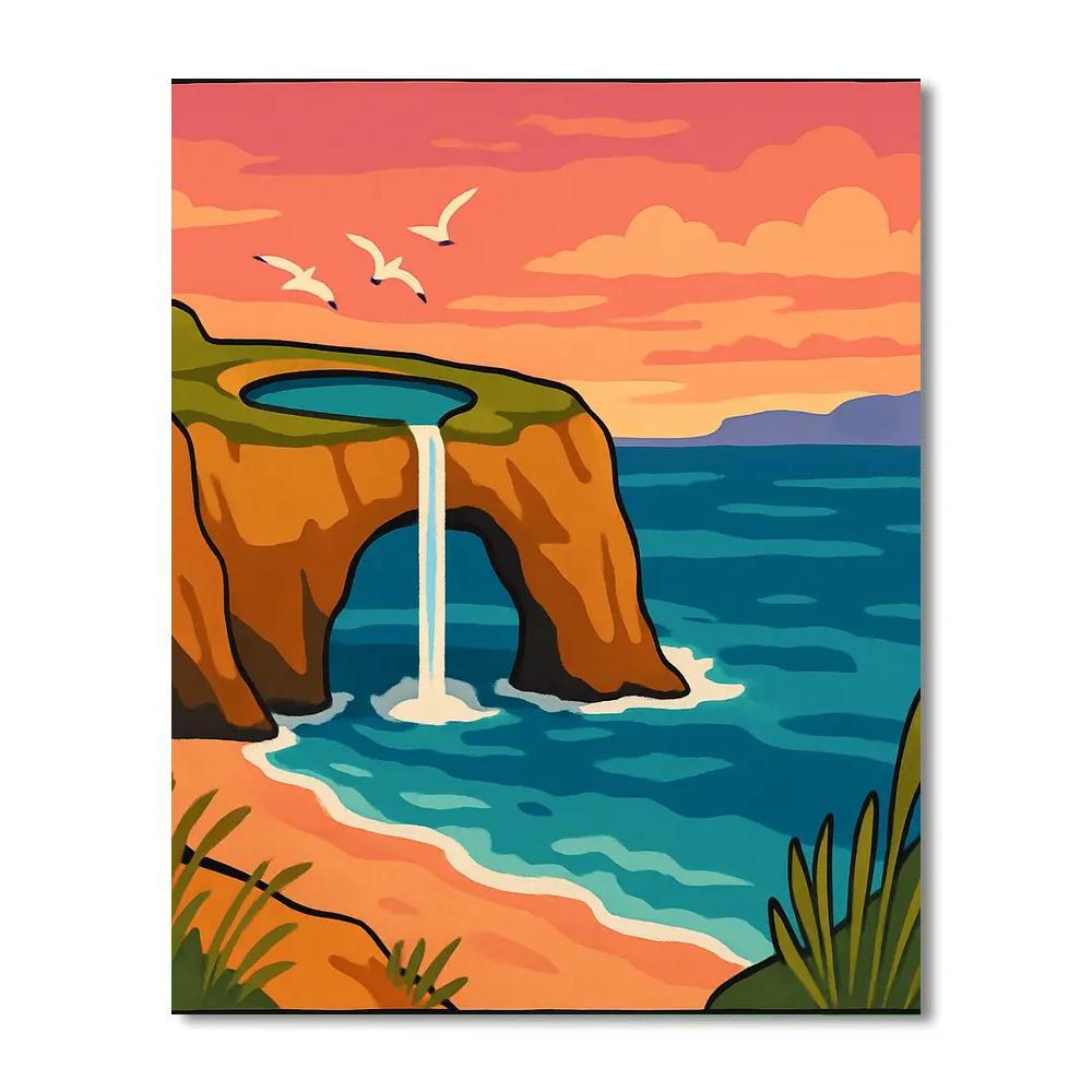 Tideglass Coast Landscape paint by numbers