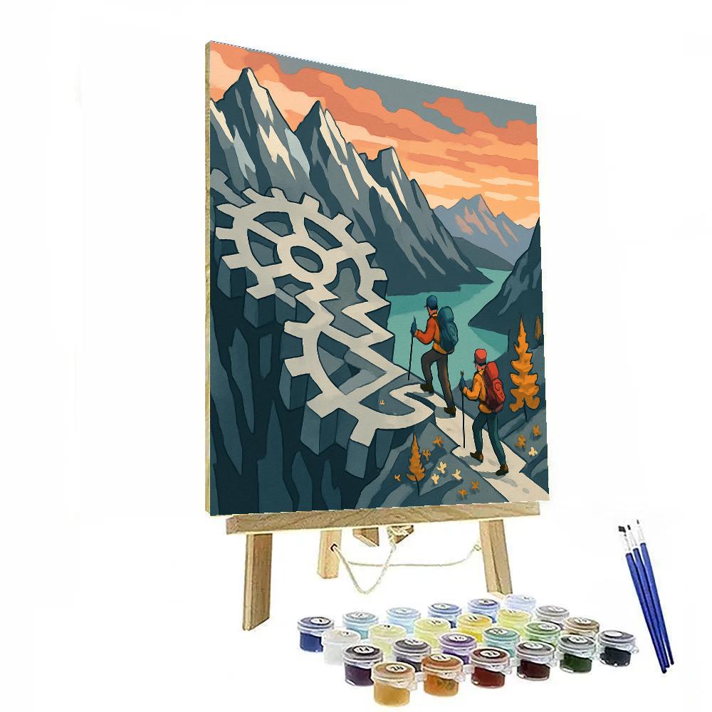 Clockwork Ridge Mountain Ascent Number painting