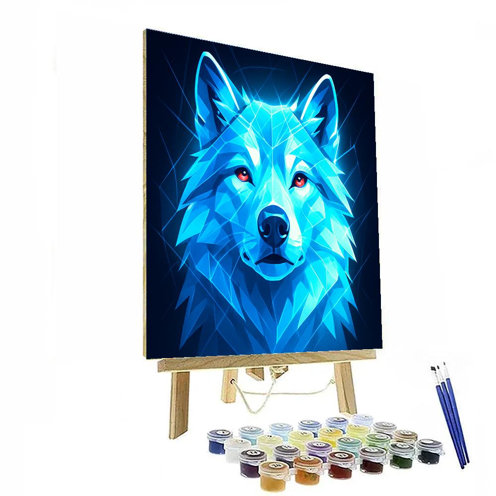 Prismatic Glacier Wolf Stare paint by number