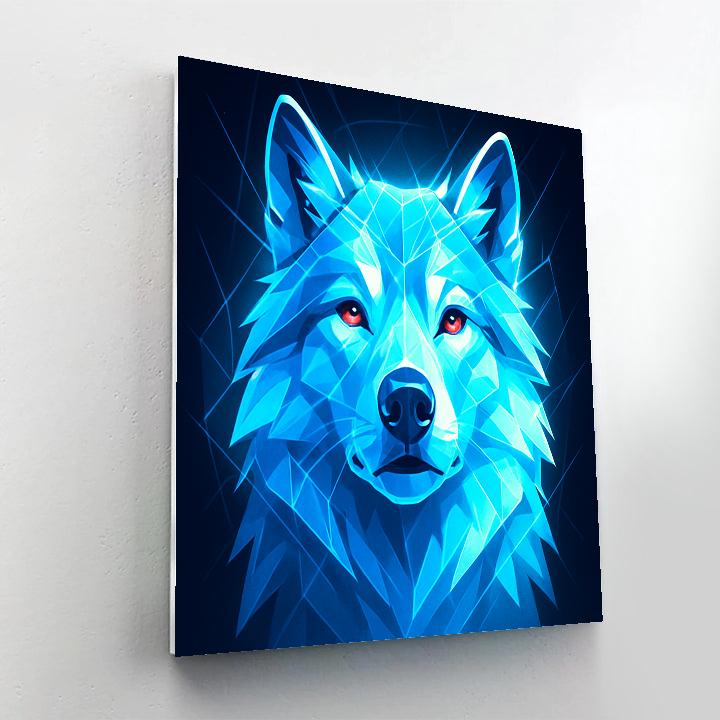 Prismatic Glacier Wolf Stare paint by number
