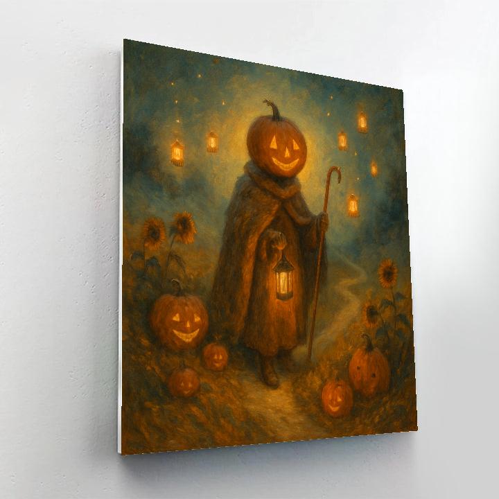 Lantern Parade Of The Pumpkin Shepherd paint by color