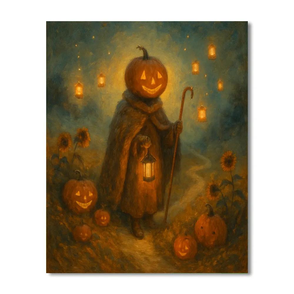 Lantern Parade Of The Pumpkin Shepherd paint by color