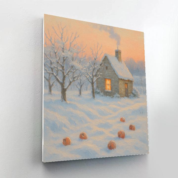 Sunrise Smoke Over The Orchard Cottage Paint by numbers kits