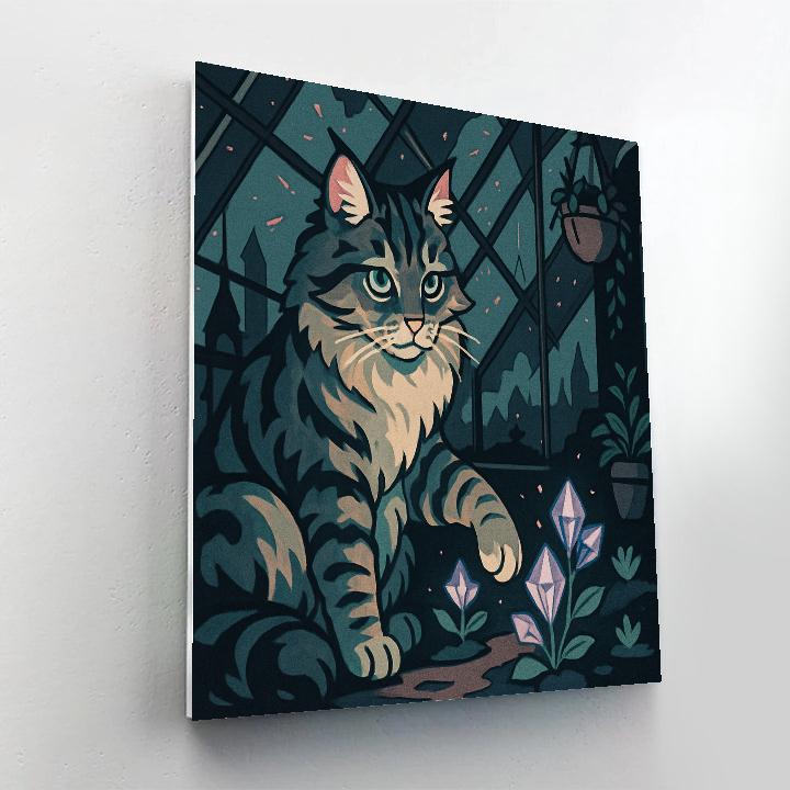 Cat-Meteor Garden Sentinel Paint by numbers art