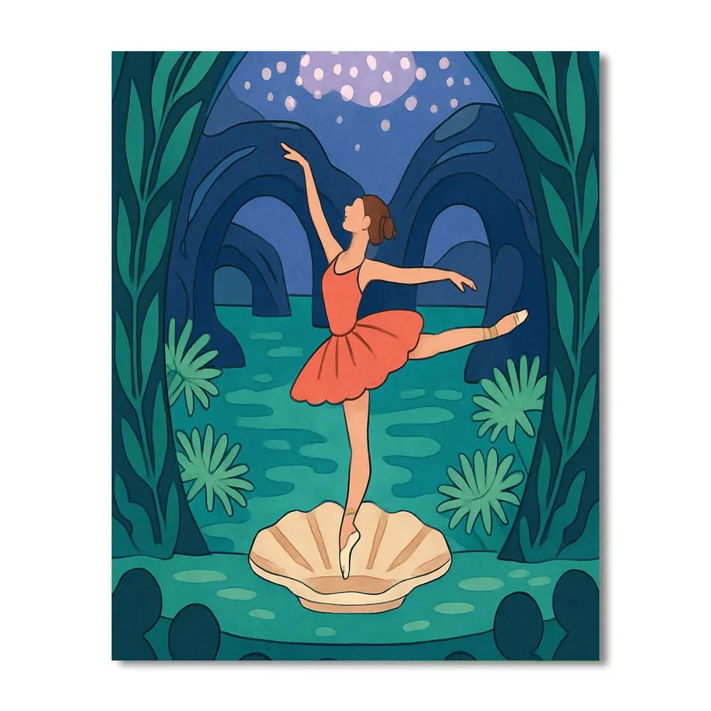 Ballerina In Ballet Tidepool Theater Numbered painting kits