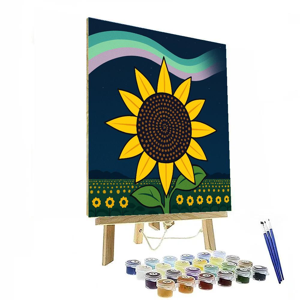 Aurora Seed Map Sunflower Paint by numbers art