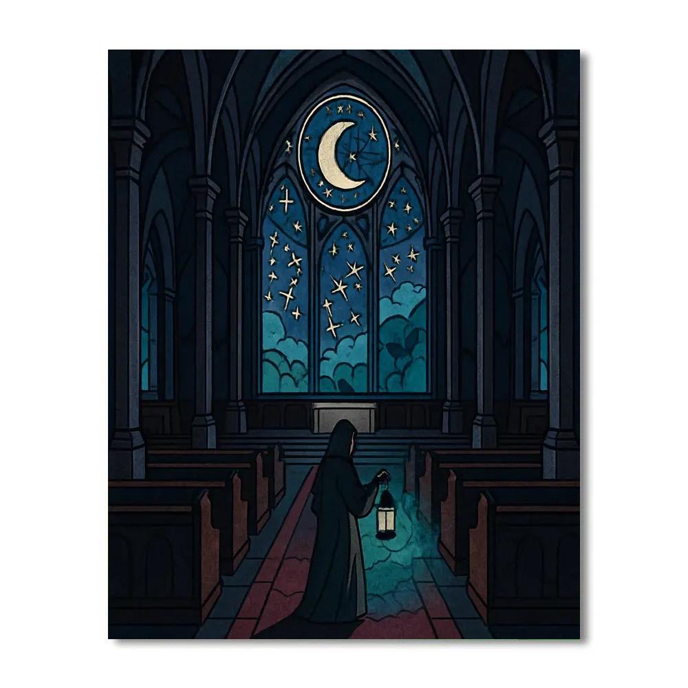 Cathedral Of Whispered Gothic Glass DIY paint by numbers