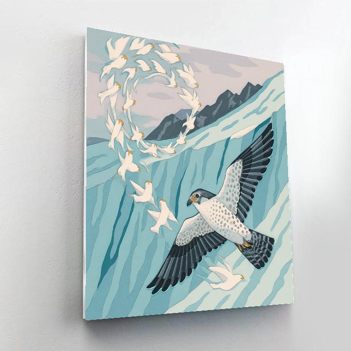 Glacier Wind Birds Numbered painting kits