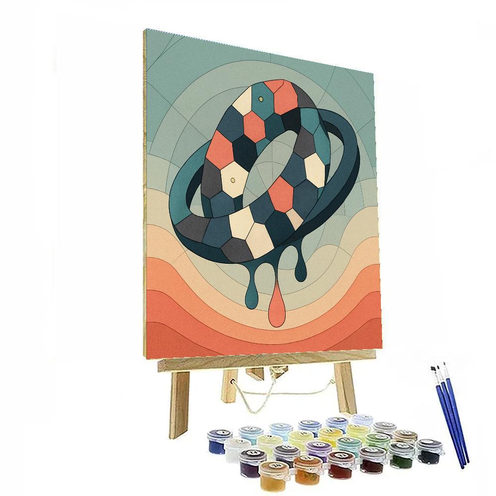 Tessellated Orbit Abstract DIY paint by numbers