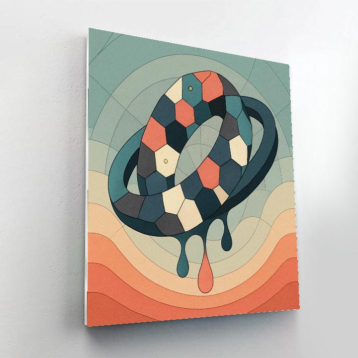 Tessellated Orbit Abstract DIY paint by numbers