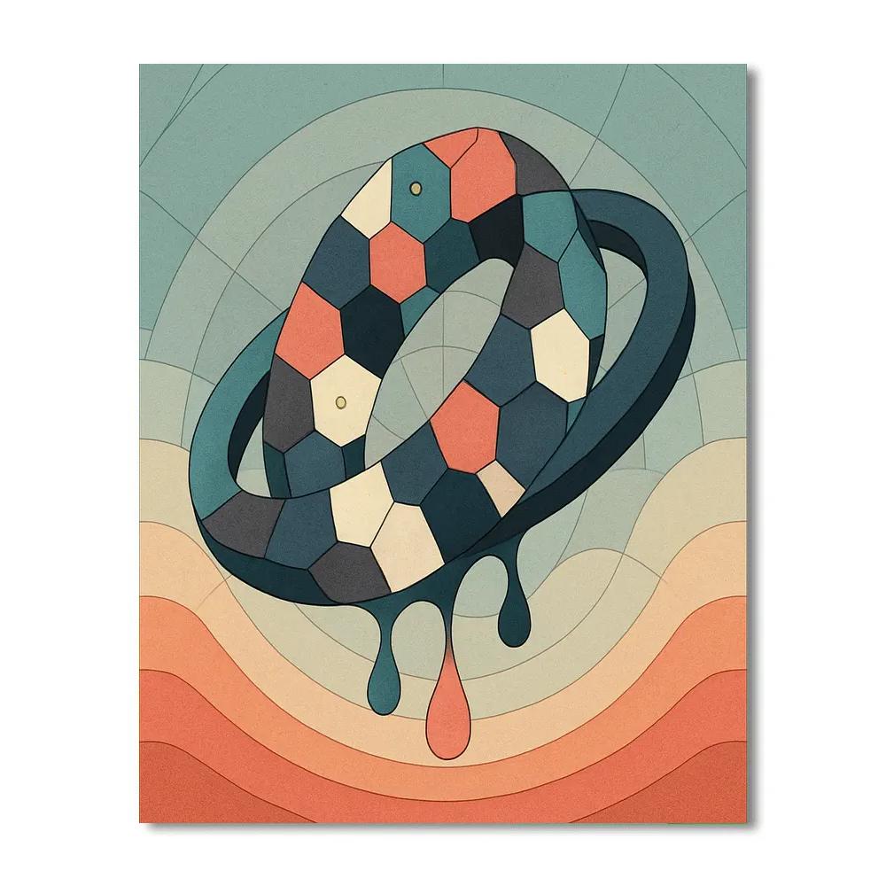 Tessellated Orbit Abstract DIY paint by numbers