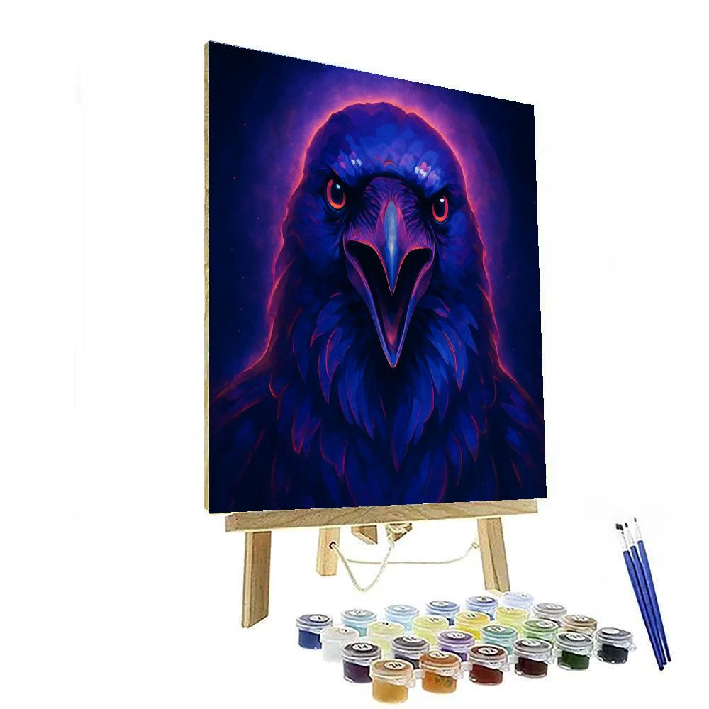 Velvet Nebula Raven Focus Paint by numbers kits