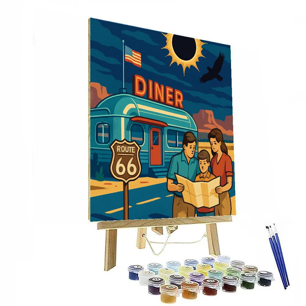 Neon Diner Eclipse Road Trip USA paint by color