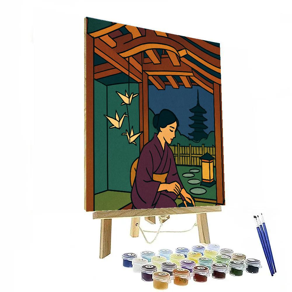 Tea House Clockwork In Japan Number painting