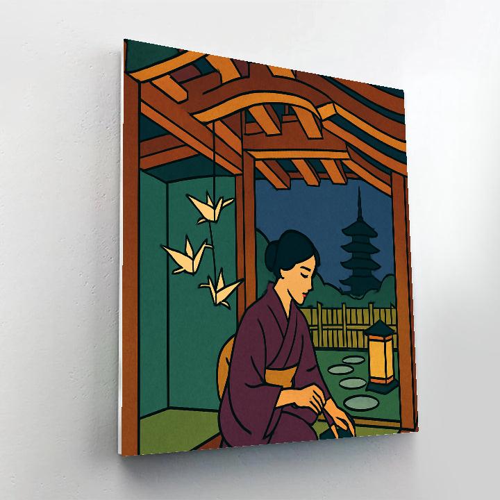 Tea House Clockwork In Japan Number painting