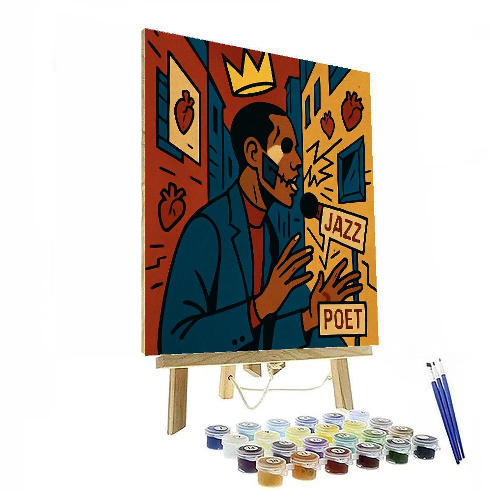 Crown Coded Alley In Basquiat Style painting number kit